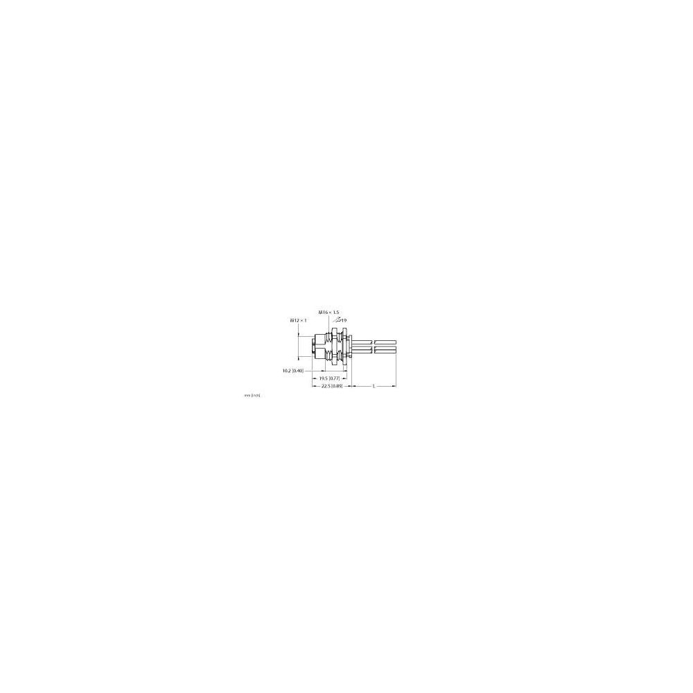 TURCK FKFD54PK-0.5/M16 CONNECTOR FKFD54PK-0.5/M16 (1pc)