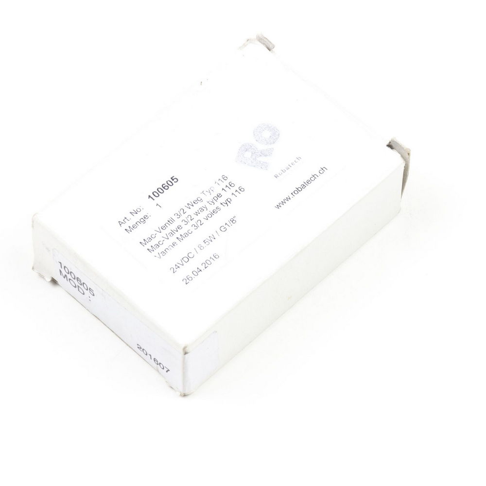 ROBATECH 100605 MAC-VALVE 3/2 WAY Type 100 ART NO. 100605