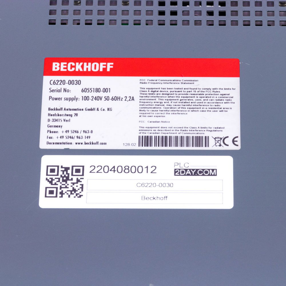 BECKHOFF C6220-0030, Control Cabinet Industrial PC — изображение 10