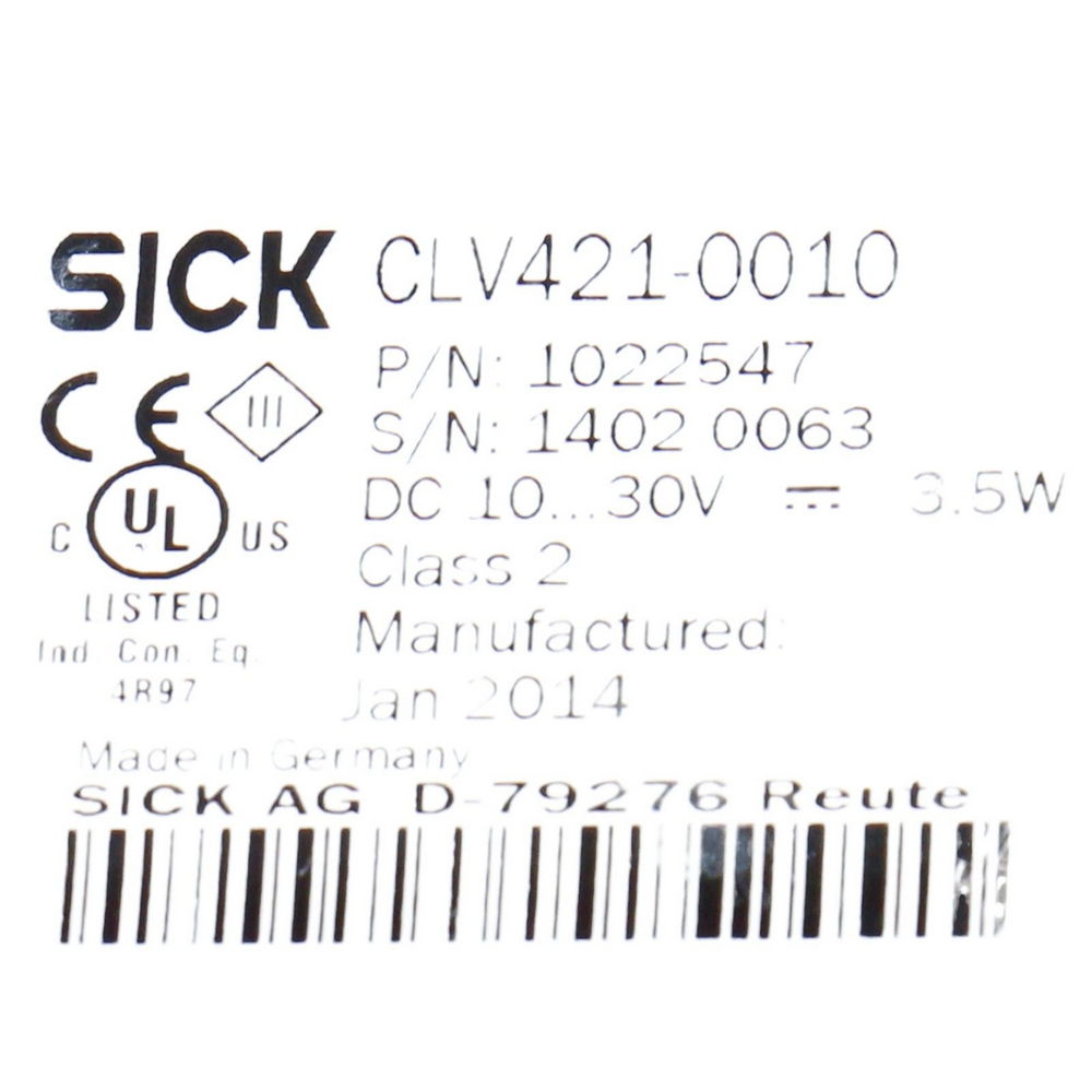 SICK CLV421-0010 1022547 — изображение 9