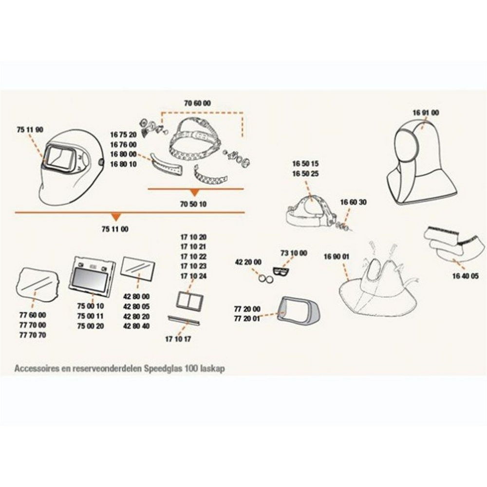 3M 169001 Speedglas Keelbescherming TecaWeld (1pc)